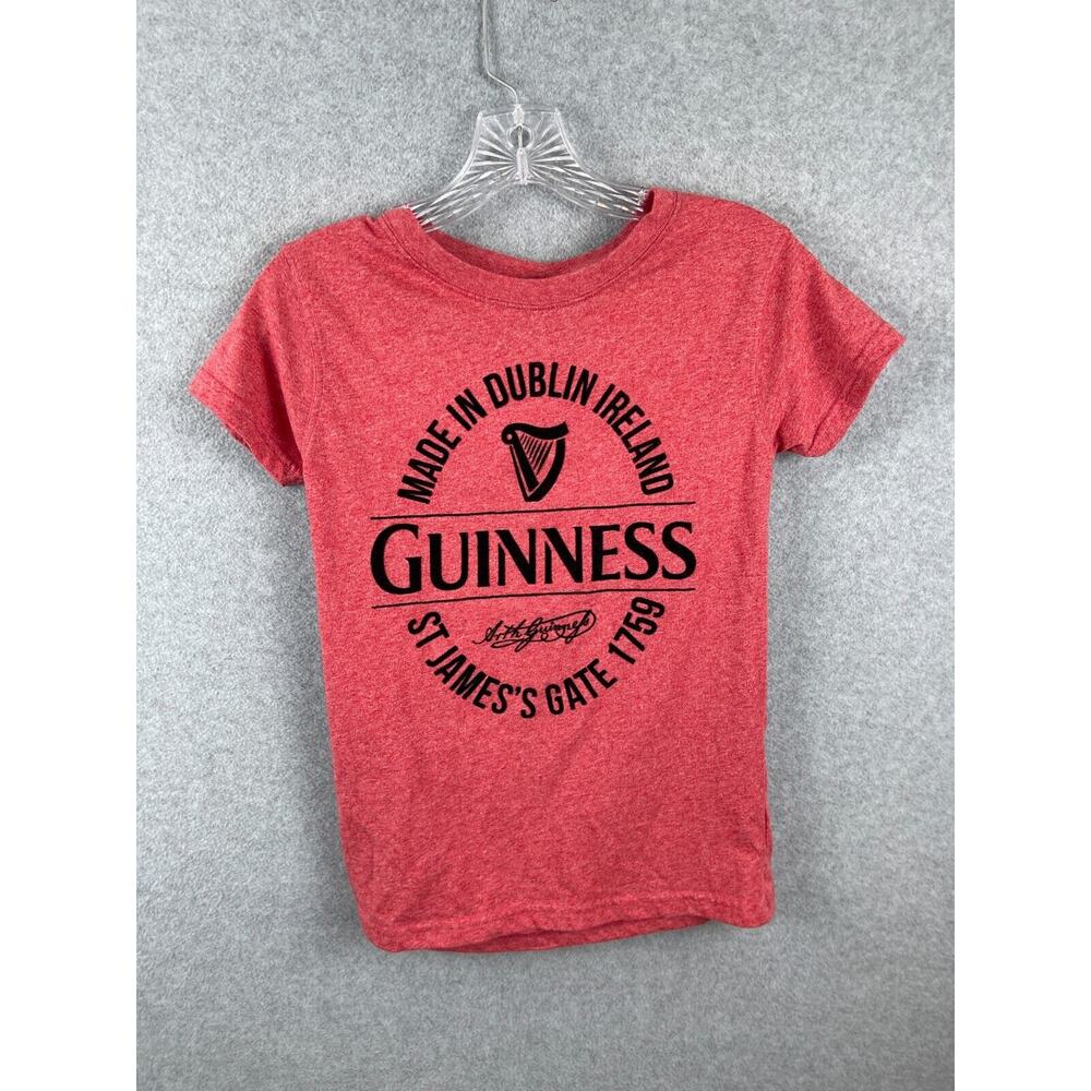 Guinness Ale St James Gate‎ Shirt Women's S Red Short Sleeve Tee Breweriana